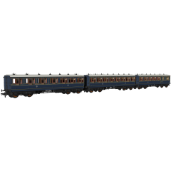 S&DJR 48' 'Evolution' Brake Third Non-Corridor, 48' 'Evolution' Third Non-Corridor & 48' 'Evolution' Composite Non-Corridor 123, 73 & 21, S&DJR Lined Blue Livery