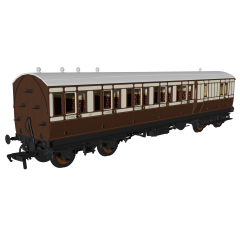 Rapido Trains UK OO Scale, 978030 LB&SCR 48' 'Evolution' Brake Third Non-Corridor 507, LB&SCR Lined White & Brown Livery small image