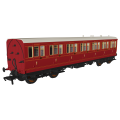 Rapido Trains UK OO Scale, 978037 SE&CR 48' 'Evolution' First Brake Non-Corridor 204, SE&CR Dark Lake Livery small image