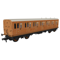 Rapido Trains UK OO Scale, 978047 GNR 48' 'Evolution' First Brake Non-Corridor 3102, GNR Lined Teak Livery small image