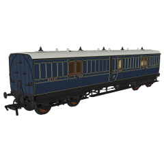 Rapido Trains UK OO Scale, 978050 S&DJR 48' 'Evolution' Full Brake Non-Corridor 130, S&DJR Lined Blue Livery small image