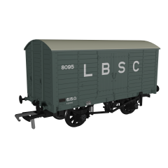 Rapido Trains UK OO Scale, 979003 LB&SCR (Ex LBSC) 8T Van, LBSC Diag. 8 8095, LB&SCR Grey Livery small image