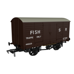 Rapido Trains UK OO Scale, 979009 SR (Ex LBSC) 8T Van, LBSC Diag. 8 46923, SR Brown (Pre 1936) Livery small image