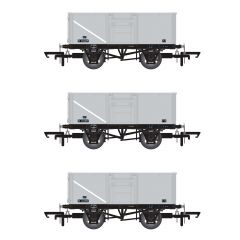 Accurascale OO Scale, ACC1022 BR 16T Steel Mineral Wagon B256609, B151807 & B124392, BR Grey Livery 1/108 small image