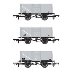 Accurascale OO Scale, ACC1028 BR 16T Steel Mineral Wagon B228216, B186185 & B103608, BR Grey Livery 1/109 small image