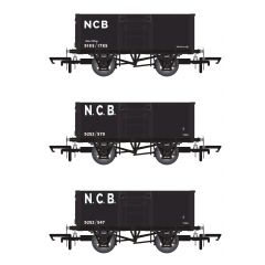 Accurascale OO Scale, ACC1071 NCB (Ex BR) 16T Steel Mineral Wagon 9185/1785, 9252/579 & 9252/947, NCB Black Livery 1/108 small image