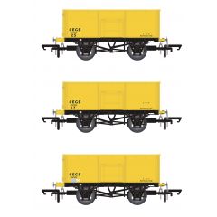 Accurascale OO Scale, ACC1073 Private Owner (Ex BR) 16T Steel Mineral Wagon 23, 17 & 20, 'CEGB', Yellow Livery MCO small image