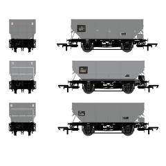 Accurascale OO Scale, ACC2540 BR HTV 21T Hopper Wagon B417771, B420093 & B428529, BR Grey Livery small image