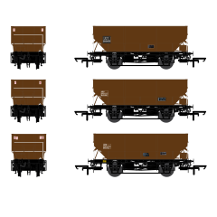 BR HTV 21T Hopper Wagon B421099, B419983 & B413985, BR Bauxite Livery