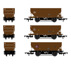 Accurascale OO Scale, ACC2547 BR HTV 21T Hopper Wagon B428371, B424313 & B429000, BR Bauxite Livery small image