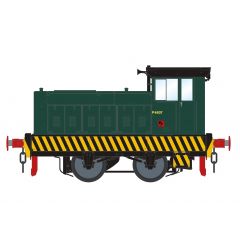 Accurascale O Scale, ACC2866-DCC Private Owner Ruston & Hornsby 88DS 0-4-0, P4937, 'Babcock & Wilcox', Industrial Green with Wasp Stripes Livery, DCC Sound small image