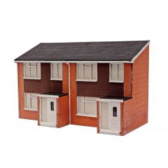 Peco OO Scale, LK-212 1960s Semi-Detached Low Relief House Fronts - Laser Cut Kit small image