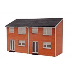 Peco OO Scale, LK-213 1960s Semi-Detached Low Relief House Backs - Laser Cut Kit small image