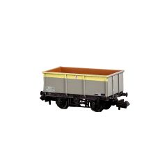 Peco N Scale, NR-1503B BR 27T Steel Tippler DB385919, BR Engineers Grey & Yellow Livery small image