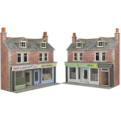 Metcalfe Models OO Scale, PO306 Terraced Shop Fronts in Red Brick, Low Relief small image