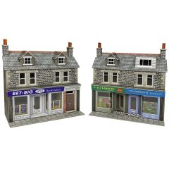 Metcalfe Models OO Scale, PO307 Terraced Shop Fronts in Stone Brick, Low Relief small image