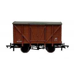 Hornby OO Scale, R60028 BR 12T Ventilated Van, Planked Doors B777345, BR Bauxite Livery small image