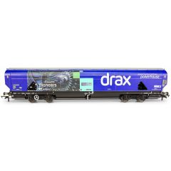 Hornby OO Scale, R60177A Private Owner Drax Biomass Wagon 83700698083-8 & 83700698158-8, 'Drax', Powering the Northern Powerhouse Blue Livery small image