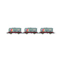 Hornby OO Scale, R60258 Private Owner (Ex BR) TTA 45T Tank Wagon PR58236, PR58237 & PR58238, 'Total', Grey Livery Triple Wagon Pack small image