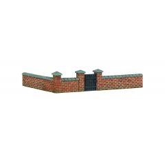Hornby Skaledale OO Scale, R7354 Garden Wall for Victorian Terrace House, Front and Left Hand small image