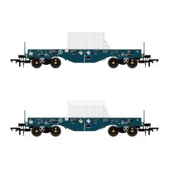 Accurascale OO Scale, ACC1115 DRS FNA-D Nuclear Flask Carrier Wagon 11 70 9229 016-4 & 11 70 9229 002-4, DRS Teal Livery, Includes Wagon Load small image