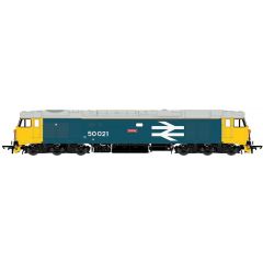 Accurascale OO Scale, ACC2243-DCC BR Class 50 Refurbished Co-Co, 50021, 'Rodney' BR Blue (Large Logo) Livery with Grey Rood & Orange Cantrail Stripe, DCC Sound small image