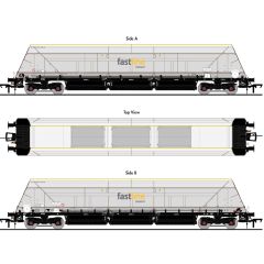 Accurascale OO Scale, ACC2600FF1 Fastline Freight HYA Hopper Wagon 3770 6791003-6 & 3770 6791011-9, Fastline Freight Livery Twin Wagon Pack small image