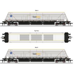 Accurascale OO Scale, ACC2602FF3 Fastline Freight HYA Hopper Wagon 3770 6791025-9 & 3770 6791062-2, Fastline Freight Livery Twin Wagon Pack small image
