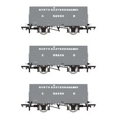 Accurascale OO Scale, ACC2819 NER NER 20T Hopper, 8 Plank, Diagram P7 32965, 33259 & 32569, NER Grey Livery small image
