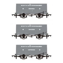Accurascale OO Scale, ACC2820 NER NER 20T Hopper, 8 Plank, Diagram P8 99462, 100138 & 107934, NER Grey Livery small image
