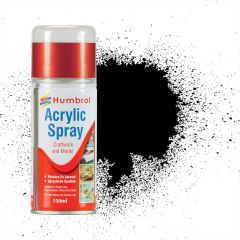 Humbrol , AD6021 No 21 Black - Gloss - Acrylic Paint - 150ml Spray small image