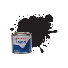 Humbrol , AQ0021 No 21 Black - Gloss - Enamel Paint - 50ml Tinlet small image