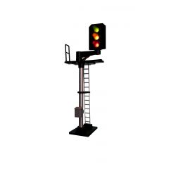 Berko OO Scale, B551R 3 Aspect Home Signal, Red, Yellow, Green, Standard Offset Right, Square Head  small image