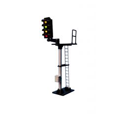 Berko OO Scale, B664L 4 Aspect Home Signal, Red, Yellow, Green, Yellow, Standard Offset Left, Square Head  small image