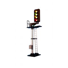 Berko OO Scale, B664R 4 Aspect Home Signal, Red, Yellow, Green, Yellow, Standard Offset Right, Square Head  small image