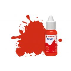 Humbrol , DB0174 No 174 Signal Red - Satin - Acrylic Paint - 14ml Bottle small image