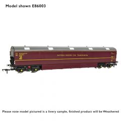 EFE Rail OO Scale, E86005 BR Newton Chambers Car Carrier E96296E, BR Maroon Livery, Weathered small image