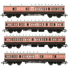 EFE Rail OO Scale, E86011 LSWR Cross Country 4-Coach Pack LSWR Salmon & Brown small image