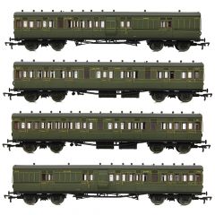 EFE Rail OO Scale, E86012 LSWR Cross Country 4-Coach Pack SR Maunsell Green small image