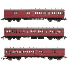 EFE Rail OO Scale, E86014 LSWR Cross Country 3-Coach Pack BR Crimson small image