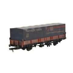 EFE Rail OO Scale, E87044 BR SEA Open Wagon with Hood, BR Railfreight Livery, Includes Wagon Load, Weathered small image