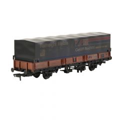EFE Rail OO Scale, E87045 BR SEA Open Wagon with Hood, BR Railfreight Livery, Includes Wagon Load, Weathered small image