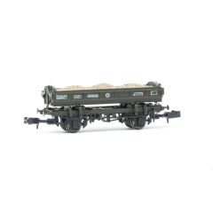 EFE Rail N Scale, E87513 BR 14T 'Mermaid' Side Tipping Ballast Wagon 989571, BR Departmental Olive Green Livery small image