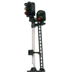 Eckon OO Scale, ES6 3-2 Aspect Home Signal, Red, Yellow, Green & Red, Green, Standard Junction, Round Head  small image