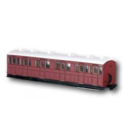 Peco OO-9 Scale, GR-400U Freelance (Ex L&B) L&B Composite Coach Un-numbered, Indian Red Livery small image