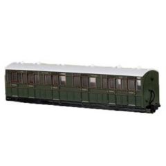 Peco OO-9 Scale, GR-401B SR (Ex L&B) L&B Composite Coach 6365, SR Lined Maunsell Olive Green Livery small image