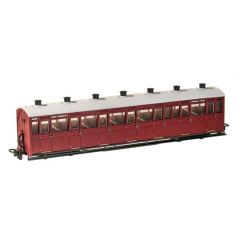 Peco OO-9 Scale, GR-440U Freelance (Ex L&B) L&B Third Coach Un-numbered, Indian Red Livery small image