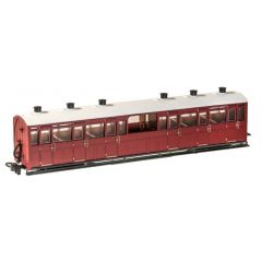 Peco OO-9 Scale, GR-450U Freelance (Ex L&B) L&B Third Centre Observation Coach Un-numbered, Red Livery small image