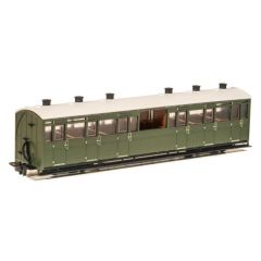 Peco OO-9 Scale, GR-451U Freelance (Ex L&B) L&B Third Centre Observation Coach Un-numbered, Green Livery small image