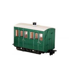 Peco OO-9 Scale, GR-500UG Freelance (Ex GVT) GVT Enclosed Side Coach Un-numbered, Green Livery small image